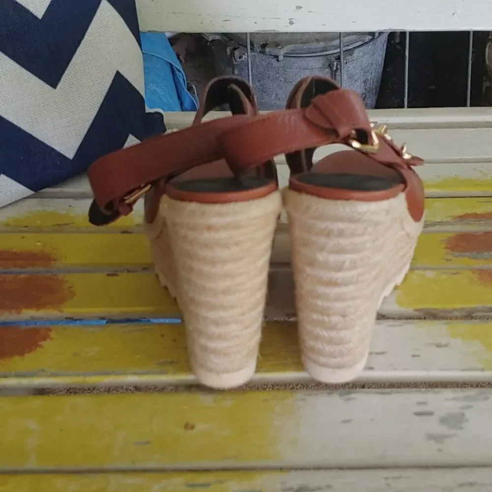 Authentic coach wedges(platform)soft buttery leather!